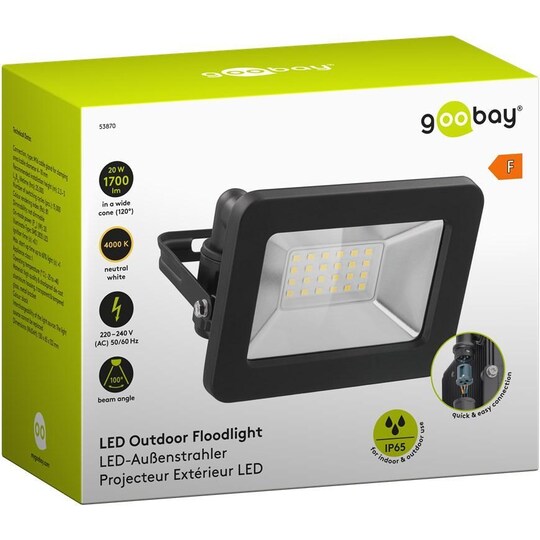 Goobay LED udendørs projektør, 20 W