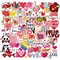 Valentinsdag klistermærker 50-pak Lyserød