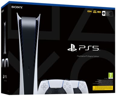 PlayStation 5 Digital Edition + 2x DualSense controller-pakke