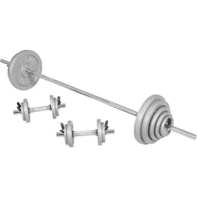 Gorilla Sports Barbell Dumbbells IRON Fjeder - 100kg