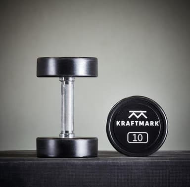 Kraftmark Runde håndvægte PU 42,5 kg