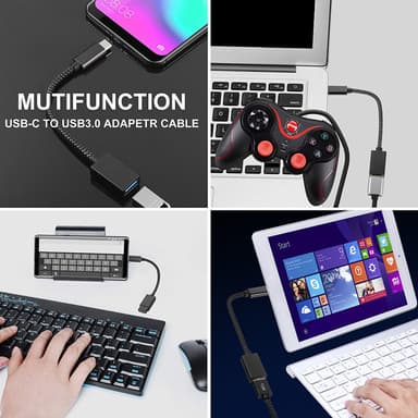 USB C til USB 3.0 adapter Sort