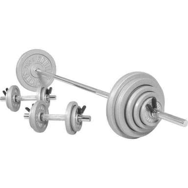 Gorilla Sports Barbell Dumbbells IRON Fjeder - 100kg