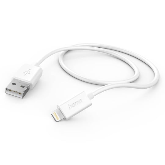 HAMA Opladningskabel USB-A til Lightning Hvid 1.0m