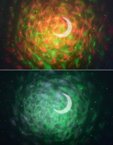 Starry Nebula Night Light Projector hvid