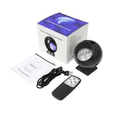 Musik Starry Nebula Night Light Projector Sort