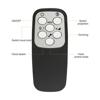 Musik Starry Nebula Night Light Projector Sort