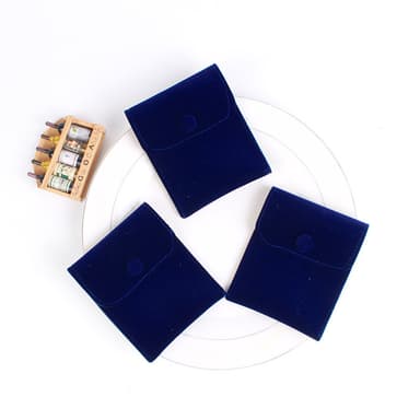 Smykkeposer Jewlry Pouches 10-pak Blå 7x7x0.5 cm