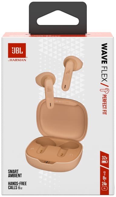 JBL Wave Flex True Wireless in-ear høretelefoner (beige)