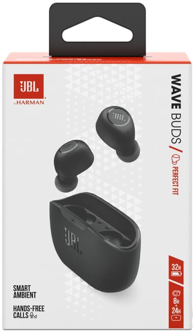JBL Wave Bud True Wireless in-ear høretelefoner (sort)