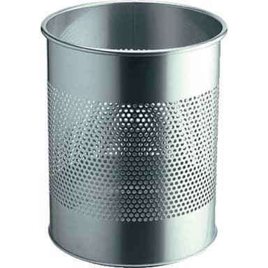 Durable 3310 331023 Papirkurv 15 l (Ø x H) 260 mm x 315 mm Metal Sølv 1 stk