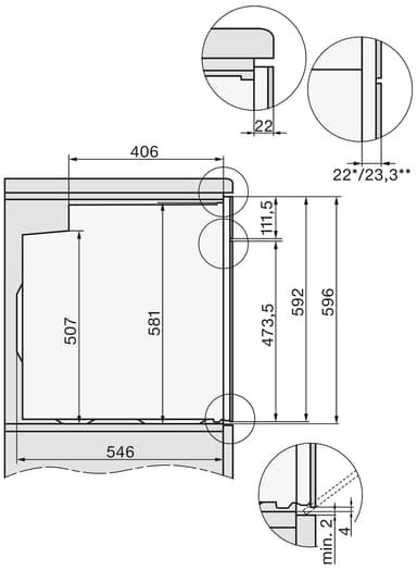 Miele ovn H2766BPOBSW integreret
