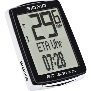 Sigma BC 16.16 STS CAD Cykelcomputer, trådløs Kodet