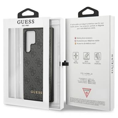 Guess Hardcase 4G metal gold logo Samsung Galaxy S23 Ultra - Grå