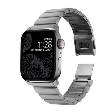 NOMAD Apple Watch 38/40/41mm Armbånd Titanium Band Silver
