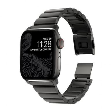NOMAD Apple Watch 38/40/41mm Armbånd Steel Band Graphite