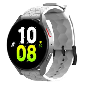 Fodbold mønster urrem silikone 2-pak hvid 20 mm Samsung Galaxy Watch 4 40 44mm/4 Classic 46 42 mm 2021, Garmin Vivoactive 3 Music/Forerunner 645/245 Music/Venu/Venu Sq, Amazfit GTS/GTR 42mm