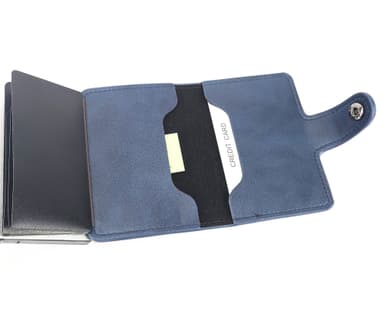 Pop Up Wallet Kreditkortholder RFID Blå