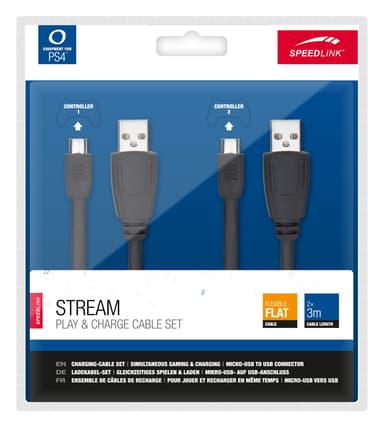 band Udrydde Kiks SpeedLink Play & Charge kabler til PS4 | Elgiganten