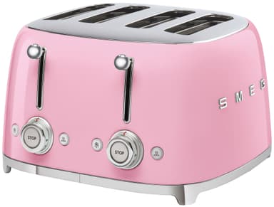 Smeg brødrister i 50er-stil TSF03PKEU (lyserød)