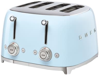 Se Smeg brødrister i 50er-stil TSF03PBEU (pastelblå) hos Elgiganten