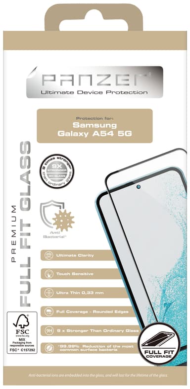 Panzer Full-Fit skærmbeskytteren Samsung Galaxy A54 (sort)