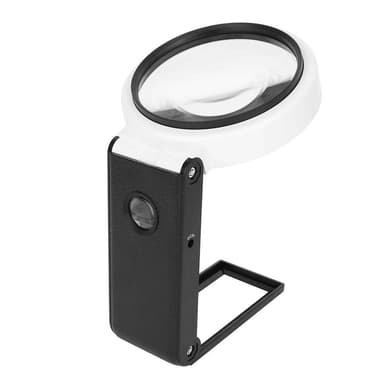 80 mm foldet forstørrelsesglas med UV LED-lys, 6X 25X forstørrelsesglas