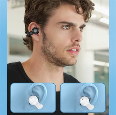 Ørefri / Bone Conduction hovedtelefoner Bluetooth 5.2 Hvid