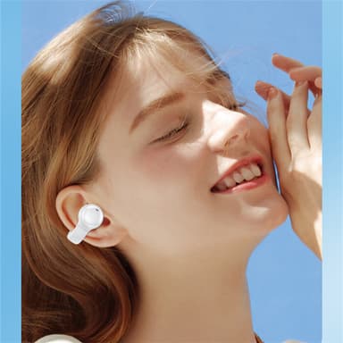 Ørefri / Bone Conduction hovedtelefoner Bluetooth 5.2 Hvid
