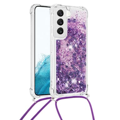 SKALO Samsung S23 Kvicksand Glitter Mobile Collar - Lilla
