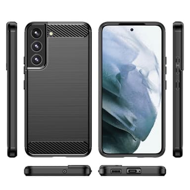SKALO Samsung S23 Plus Armor Carbon Stødsikker TPU-cover - Sort