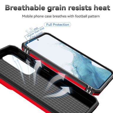 SKALO Samsung S23 Armor Hybrid Metal Ring Camera Slider - Rød