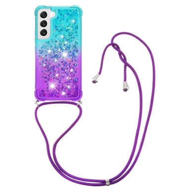 SKALO Samsung S23 Kvicksand Glitter Mobile Collar - Turkis-Lilla