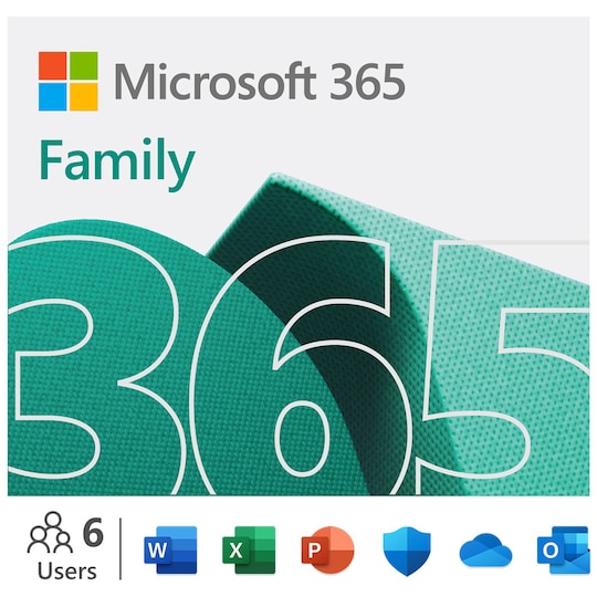 Microsoft 365 Family - Premium Office-apps - 12 måneders abonnement