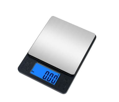 Køkken Digitalvægt 1 kg / 0,1 g Sort