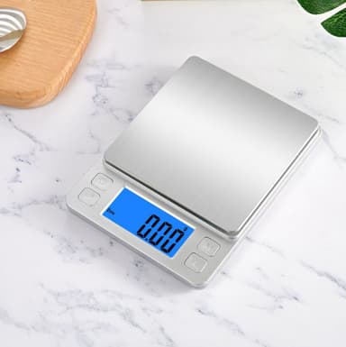 Køkken Digitalvægt 1 kg / 0,1 g Sølv