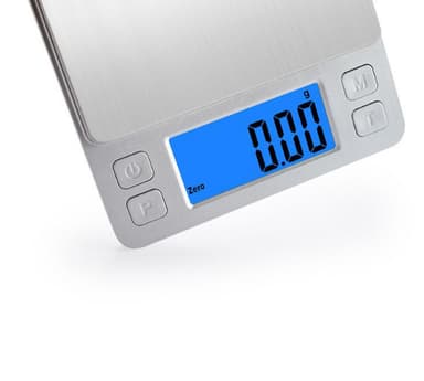 Køkken Digitalvægt 1 kg / 0,1 g Sølv