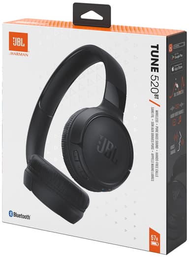 JBL Tune 520BT trådløse on-ear høretelefoner (sort)