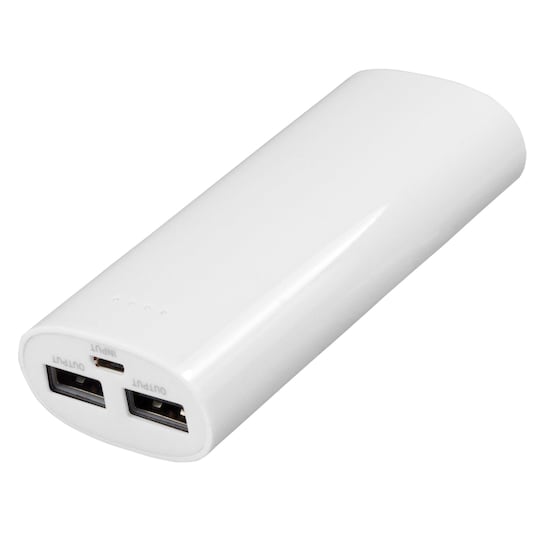 Sandstrøm powerbank dual USB S660PPW14 - hvid