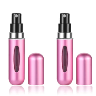 Mini Refillable Parfume Atomizer 2-Pack Lyserød
