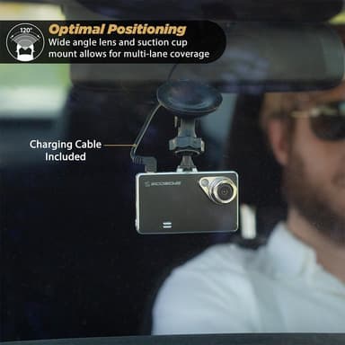Bilkamera - 1080P HD Dvr Dash Cam m/8GB Micro SD Kort