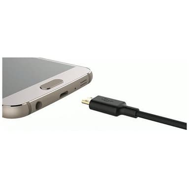 Flatout ladekabel Micro USB stik 200 cm - sort