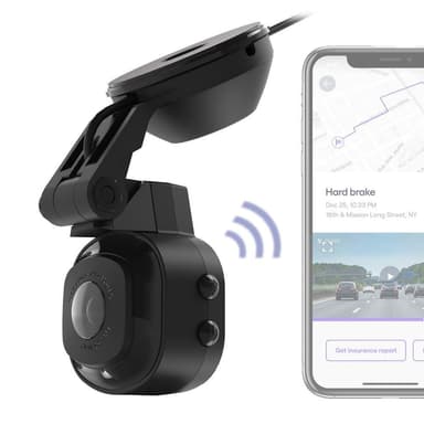 1080P Nexar WiFi Dashcam Med Sugekop Montering På Forrude Inkl. 16GB Micro SD Kort