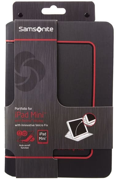 Samsonite Portfolio iPad mini case - sort/rød