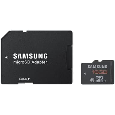 Samsung Plus 16GB microSDHC hukommelseskort/ SD-adapter