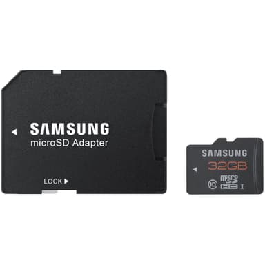 Produkt hugge derefter Samsung Plus 32GB microSDHC hukommelseskort/ SD-adapter | Elgiganten