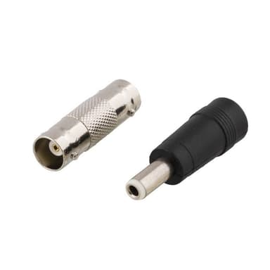 DELTACO coaxial cable with BNC and power, BNC m - m, 2,1mm, 15m, black