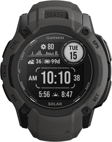 Garmin Instinct 2X Solar udendørsur (grafit)