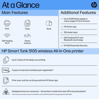 HP Smart Tank 5105 AIO inkjet printer