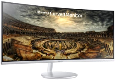 Samsung C34F791 buet 34" gaming PC-skærm - hvid/sølv